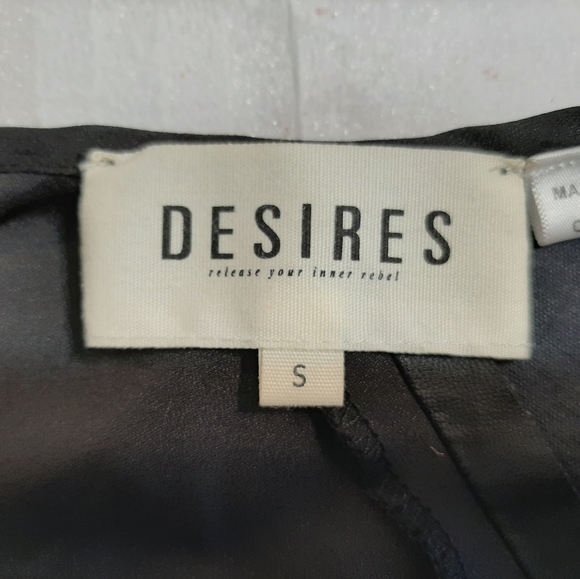 Women's Faux Leather Tank Top Desires Sm Black - Picture 4 of 7